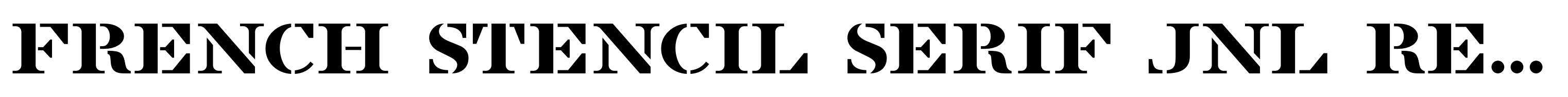 French Stencil Serif JNL Regular